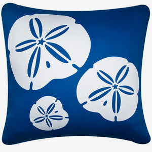 Oceanside Blue Sand Dollar Pillow - By the Sea Beach Decor