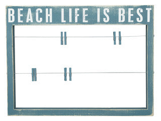 Beach Life is Best Wood Sign - By the Sea Beach Decor