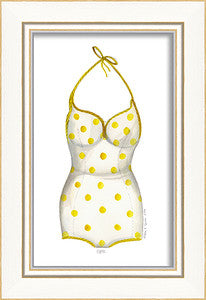 Yellow polka online dot swimsuit