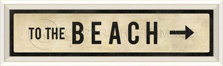 Coast Sign To The Beach Arrow - By the Sea Beach Decor