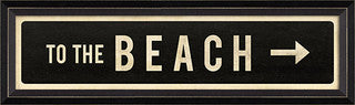 Coastal Sign To the Beach Right Arrow - By the Sea Beach Decor