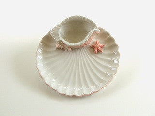 Conch Shell Chip & Dip Platter - By the Sea Beach Decor