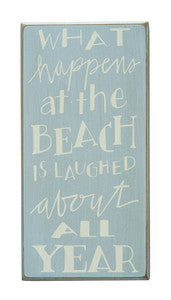 What Happens at the Beach Sign - By the Sea Beach Decor