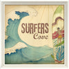 Beach Poster Surfer's Cove Framed Art - By the Sea Beach Decor