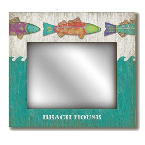 Funky Fish Mirror - By the Sea Beach Decor