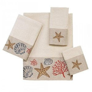 Treasures from the Sea Ivory Coastal Towel Collection - By the Sea Beach Decor