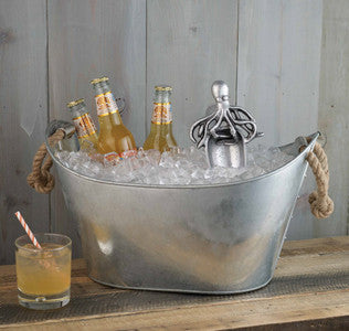 Rope Handle Beverage Tub - By the Sea Beach Decor