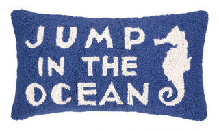 Jump in the Ocean Hook Pillow - By the Sea Beach Decor