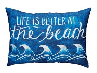 Life is Better at the Beach Pillow - By the Sea Beach Decor