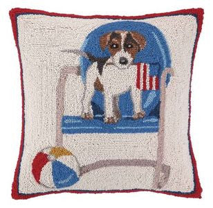 Rover Island Puppy & Beach Ball Hook Pillow - By the Sea Beach Decor