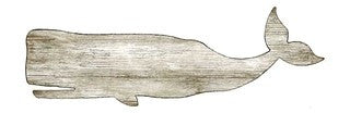 White Whale Wood Cutout - By the Sea Beach Decor