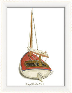 Dayboat 1 Framed Art - By the Sea Beach Decor