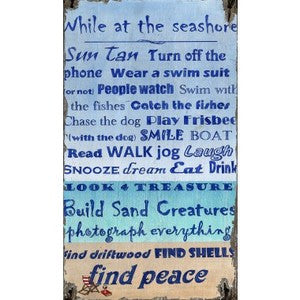 Peace at the Beach Wood Print - By the Sea Beach Decor