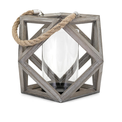 Ares Large Wooden Lantern - By the Sea Beach Decor