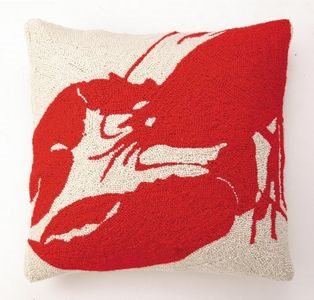 Sagamore Lobster Hook Pillow - By the Sea Beach Decor