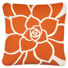 Green Rosette Floral Pillow - By the Sea Beach Decor