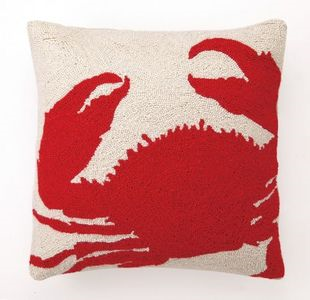Sagamore Crab Hook Pillow - By the Sea Beach Decor